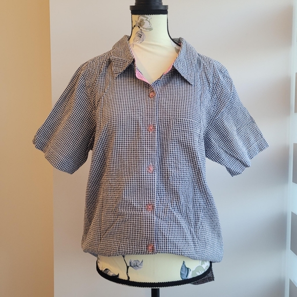 Vintage Quacker Factory Gingham Shirt - Picture 1 of 7